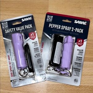 Purple Pepper Spray 2-Pack with Keychain